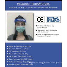 Big Face Mask Full Face Shield with Sponge Anti Fog Plastic Protection Isolation Cheap Isolation Safety Disposable